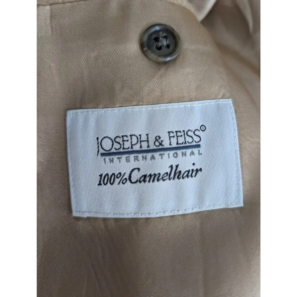 JOSEPH & FEISS! 100% CAMEL HAIR BEIGE/TAN 2 BUTTON, FULLY LINED JACKET! SZ 50XL